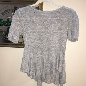 Gray peplum tee shirt